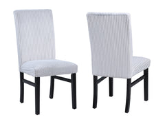 Tracy Light Grey/Black 5-Piece Round Dining Set - Ornate Home