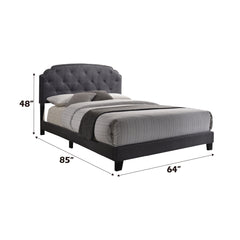 Tradilla Gray Fabric Queen Bed - Ornate Home