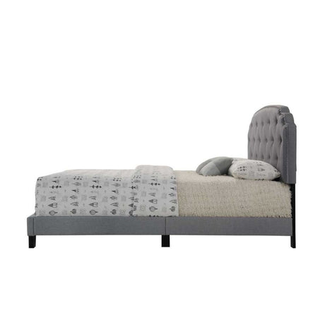 Tradilla Gray Fabric Queen Bed - Ornate Home