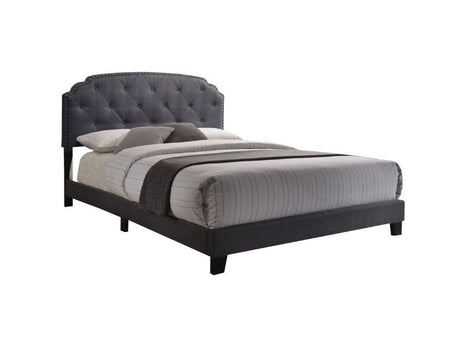 Tradilla Gray Fabric Queen Bed - Ornate Home