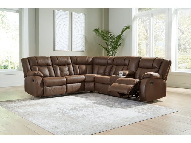 Trail Boys Walnut 2-Piece Reclining Sectional - Ornate Home