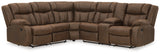 Trail Boys Walnut 2-Piece Reclining Sectional - Ornate Home