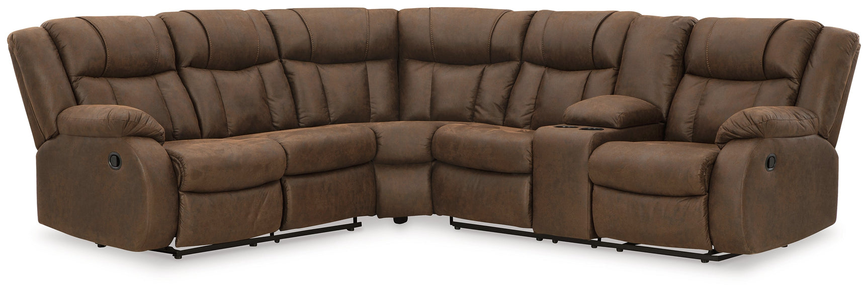 Trail Boys Walnut 2-Piece Reclining Sectional - Ornate Home