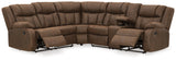 Trail Boys Walnut 2-Piece Reclining Sectional - Ornate Home