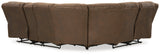 Trail Boys Walnut 2-Piece Reclining Sectional - Ornate Home