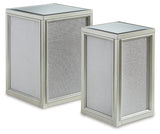 Traleena Silver Finish Nesting End Table (Set of 2) - Ornate Home