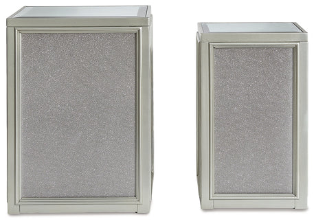 Traleena Silver Finish Nesting End Table (Set of 2) - Ornate Home
