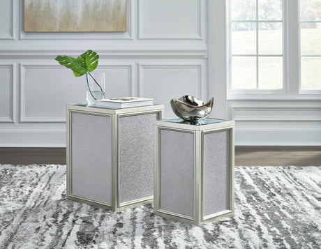 Traleena Silver Finish Nesting End Table (Set of 2) - Ornate Home