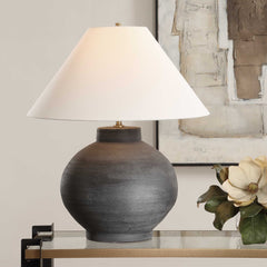 Tramore Rustic Charcoal Table Lamp - Ornate Home