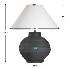 Tramore Rustic Charcoal Table Lamp - Ornate Home