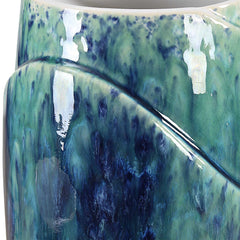 Tranquil Duo Blue/Green/White Vases (Set of 2) - Ornate Home