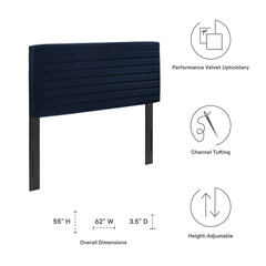 Tranquil Midnight Blue Full/Queen Headboard - Ornate Home