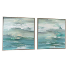 Tranquil State Of Mind Multicolor Framed Canvases (Set of 2) - Ornate Home