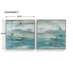 Tranquil State Of Mind Multicolor Framed Canvases (Set of 2) - Ornate Home