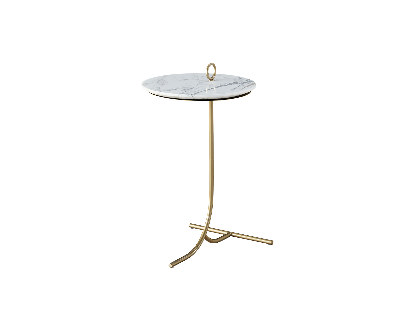 Tranquility Carrara Stone/Soft Gold Accent Table - Ornate Home