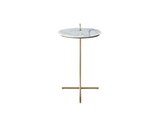 Tranquility Carrara Stone/Soft Gold Accent Table - Ornate Home