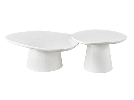 Tranquility Milky Mushroom Nesting Cocktail Tables - Ornate Home