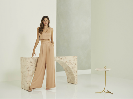 Tranquility Rose Quartz/White Carrara Marble/Gold Accent Table - Ornate Home