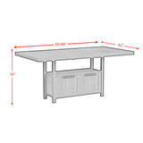 Transcend Charcoal 6-Piece Counter Height Dining Set - Ornate Home