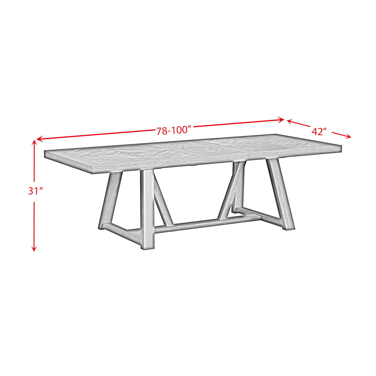Transcend Charcoal 7-Piece Standard Height Dining Set