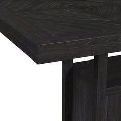 Transcend Charcoal Counter Table with 20" Leaf - Ornate Home