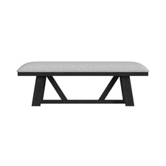 Transcend Charcoal/Light Grey Dining Bench - Ornate Home