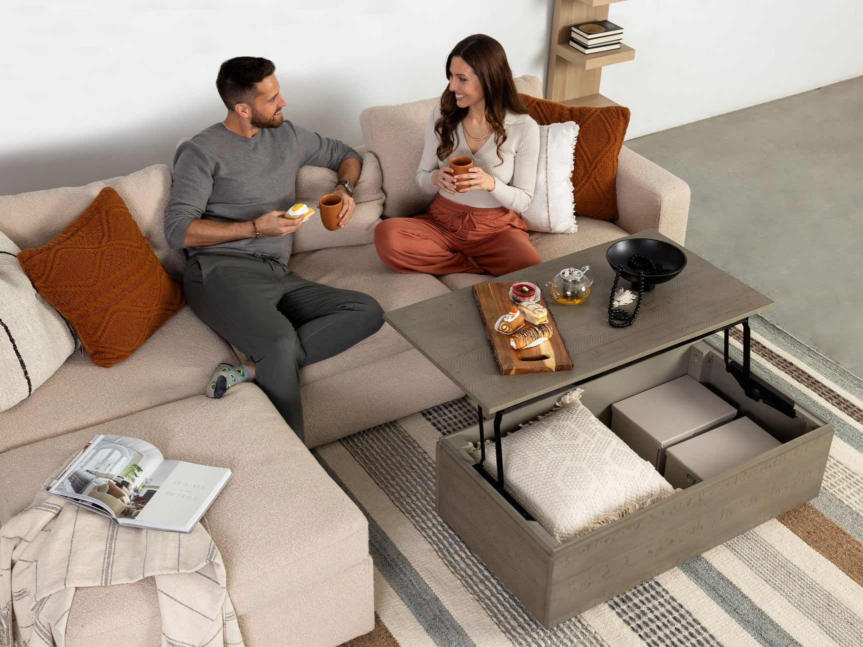 Transformer Coffee Table - Panel Storage - Ornate Home