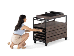Transformer Outdoor Bar Cart - Panel Storage - Ornate Home
