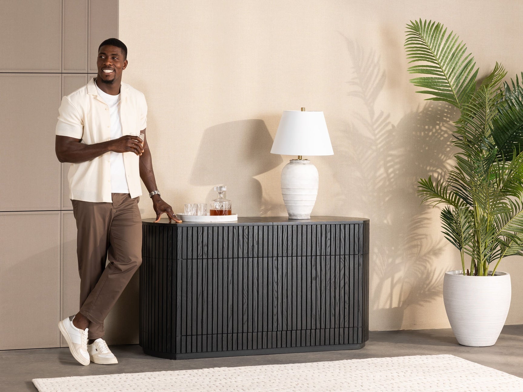 Transformer Round Sideboard - Panel Storage - Ornate Home