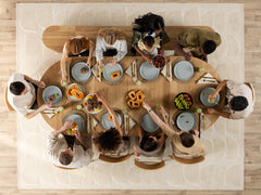 Transformer Scandinavian Oak Round Bench - Ornate Home