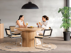 Transformer Scandinavian Oak Round Dining Table - Ornate Home