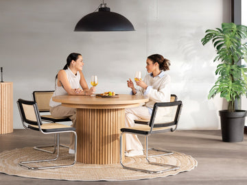 Transformer Scandinavian Oak Round Dining Table - Ornate Home