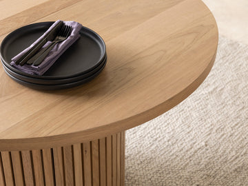 Transformer Scandinavian Oak Round Dining Table - Ornate Home