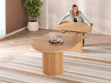 Transformer Scandinavian Oak Round Dining Table - Ornate Home