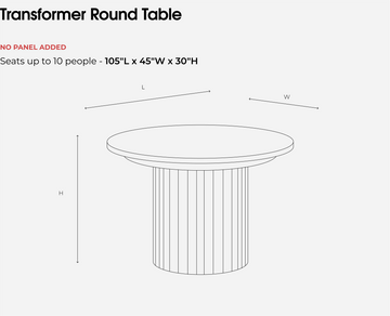 Transformer Scandinavian Oak Round Dining Table - Ornate Home