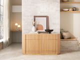 Transformer Scandinavian Oak Round Sideboard - Ornate Home