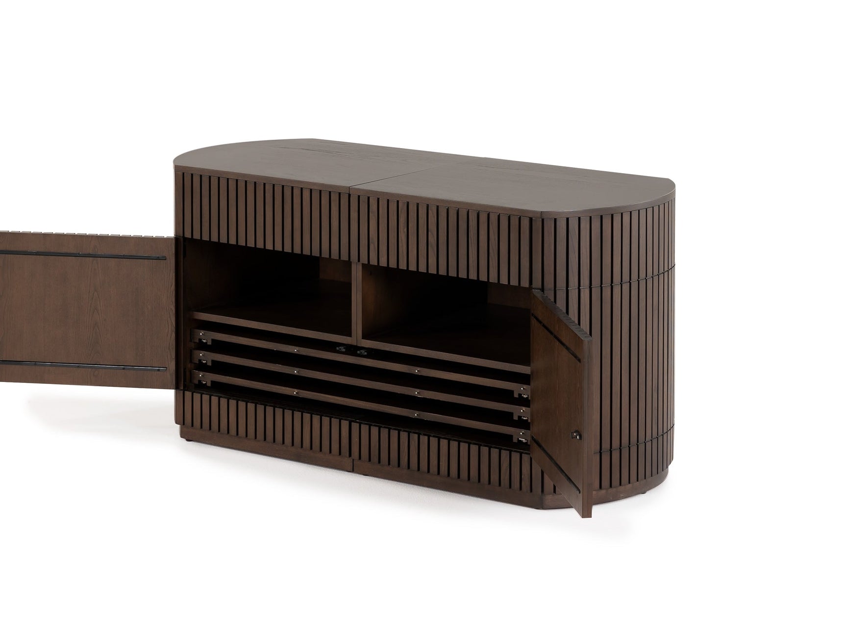 Transformer Round Sideboard - Panel Storage