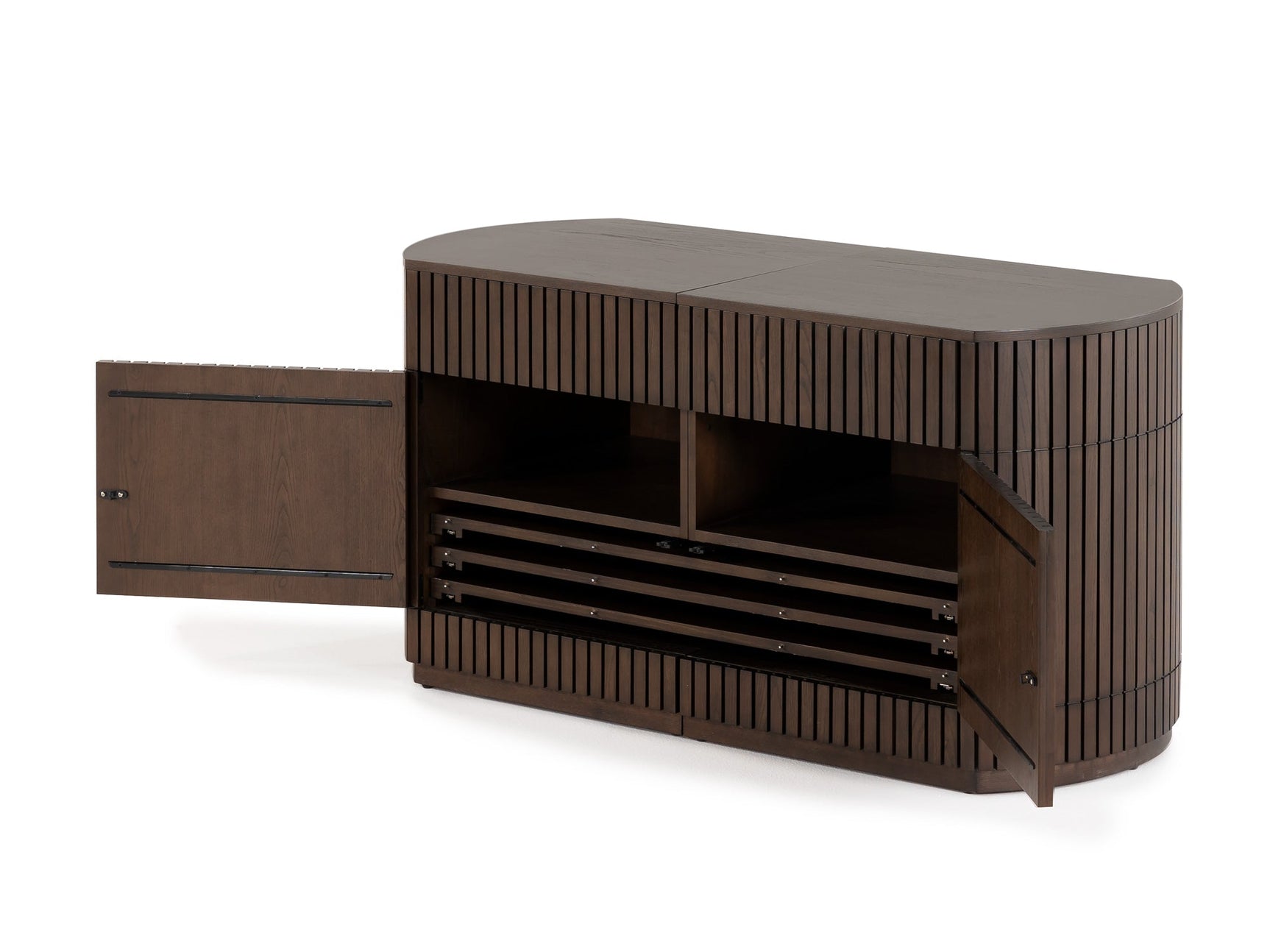 Transformer Round Sideboard - Panel Storage