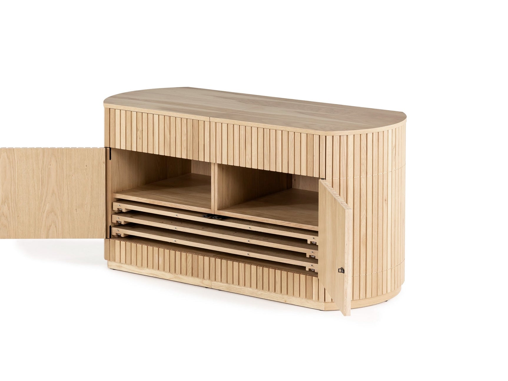 Transformer Round Sideboard - Panel Storage