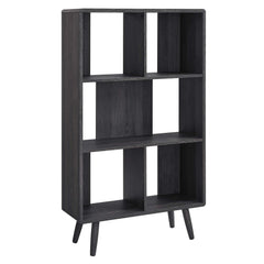 Transmit Charcoal 5 Shelf Wood Grain Bookcase - Ornate Home
