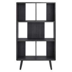 Transmit Charcoal 5 Shelf Wood Grain Bookcase - Ornate Home