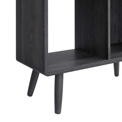 Transmit Charcoal 5 Shelf Wood Grain Bookcase - Ornate Home