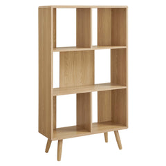 Transmit Oak 5 Shelf Wood Grain Bookcase - Ornate Home