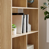 Transmit Oak 5 Shelf Wood Grain Bookcase - Ornate Home