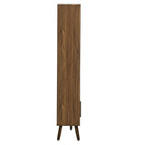 Transmit Walnut 59" Bookcase with Sliding Doors