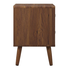 Transmit Walnut/White 2-Drawer Nightstand - Ornate Home