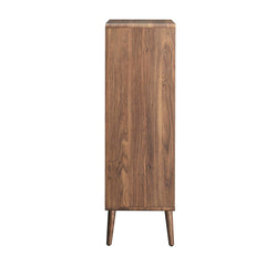 Transmit Walnut/White Display Cabinet Bookshelf - Ornate Home