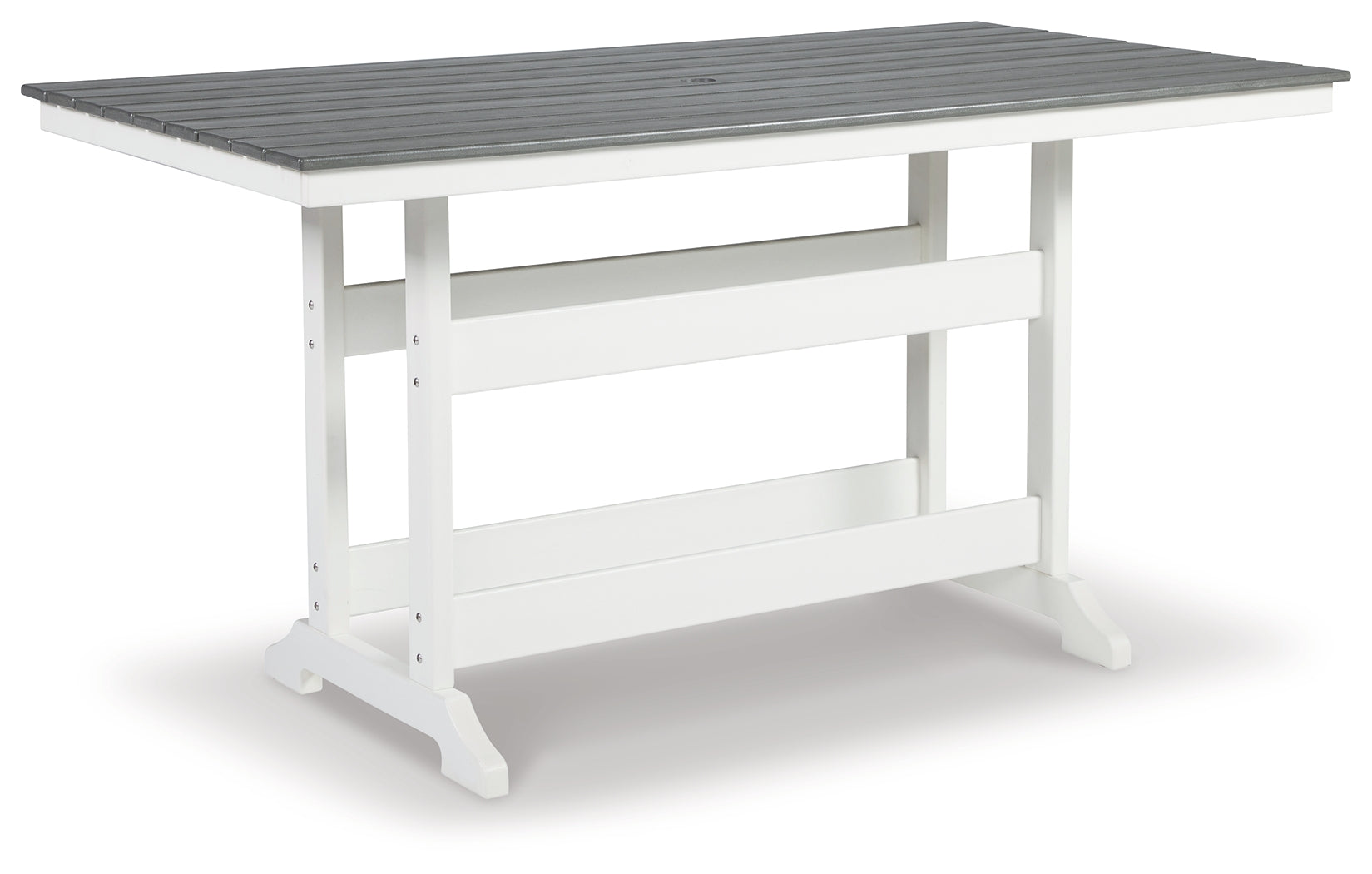 Transville Gray/White Outdoor Counter Height Dining Table - Ornate Home
