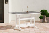 Transville Gray/White Outdoor Counter Height Dining Table - Ornate Home