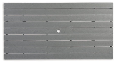 Transville Gray/White Outdoor Counter Height Dining Table - Ornate Home